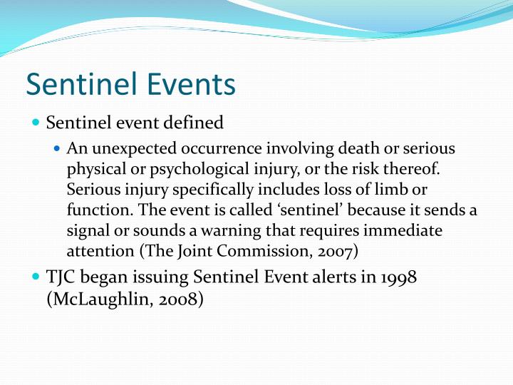 sentinel events