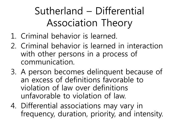 definition of differential association theory