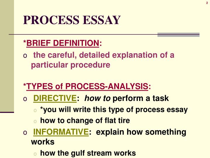 process and procedure essay examples