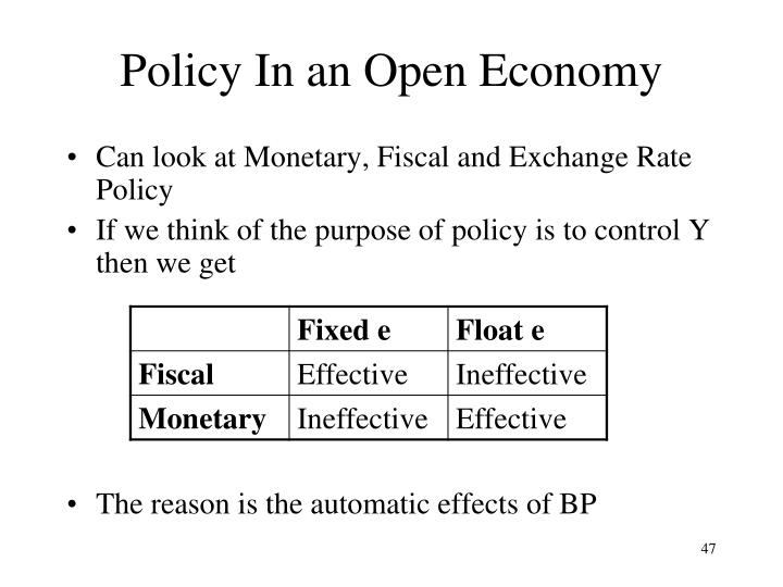 open economy is lm summary Economic policy with floating exchange rates chapter overview chapter 12 continues to use the open economy is-lm-bp model that was first introduced in chapter 10 to examine the consequences of monetary and fiscal policy on internal and external policy objectives. open economy is lm summary Economic policy with floating exchange rates chapter overview chapter 12 continues to use the open economy is-lm-bp model that was first introduced in chapter 10 to examine the consequences of monetary and fiscal policy on internal and external policy objectives.