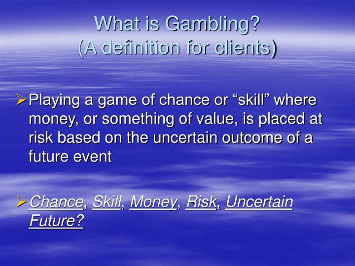 Problem gambling ppt