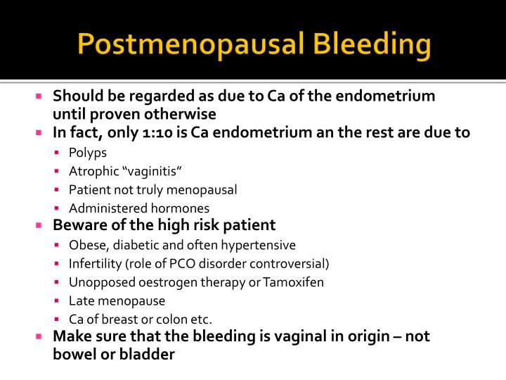 postmenopausal bleeding