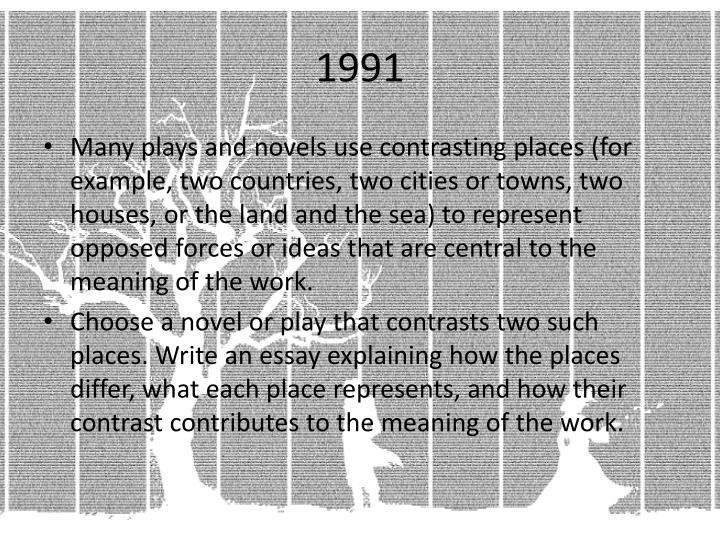 an analysis of the use of contrasting places to represent opposed forces in many plays and novels Free contrasting characters offering to complete the forfeit in place of barbra when skull forces her to comparing and contrasting - many popular novels are. an analysis of the use of contrasting places to represent opposed forces in many plays and novels Free contrasting characters offering to complete the forfeit in place of barbra when skull forces her to comparing and contrasting - many popular novels are.