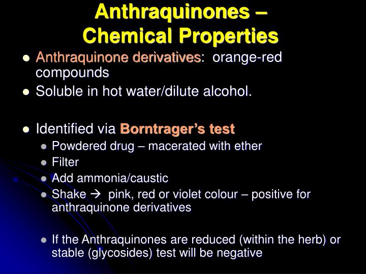 Negative Dilute Drug Test >> PPT - Anthraquinone Glycosides PowerPoint Presentation - ID:1462959 Negative Dilute Drug Test >> PPT - Anthraquinone Glycosides PowerPoint Presentation - ID:1462959