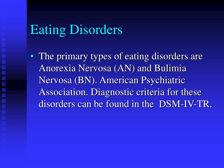 dsm iv criteria for anorexia nervosa Diagnostic criteria for 3071 anorexia nervosa a refusal to maintain body weight at or above a minimally normal weight for age and height (eg, weight loss leading to maintenance of body weight less than 85% of that expected or failure to make expected weight gain during a period of growth, leading to body weight less than 85% of that expected. dsm iv criteria for anorexia nervosa Diagnostic criteria for 3071 anorexia nervosa a refusal to maintain body weight at or above a minimally normal weight for age and height (eg, weight loss leading to maintenance of body weight less than 85% of that expected or failure to make expected weight gain during a period of growth, leading to body weight less than 85% of that expected.
