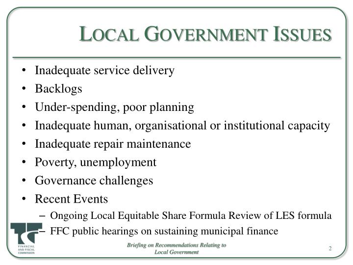 PPT Local Government Week Briefing On Local Government