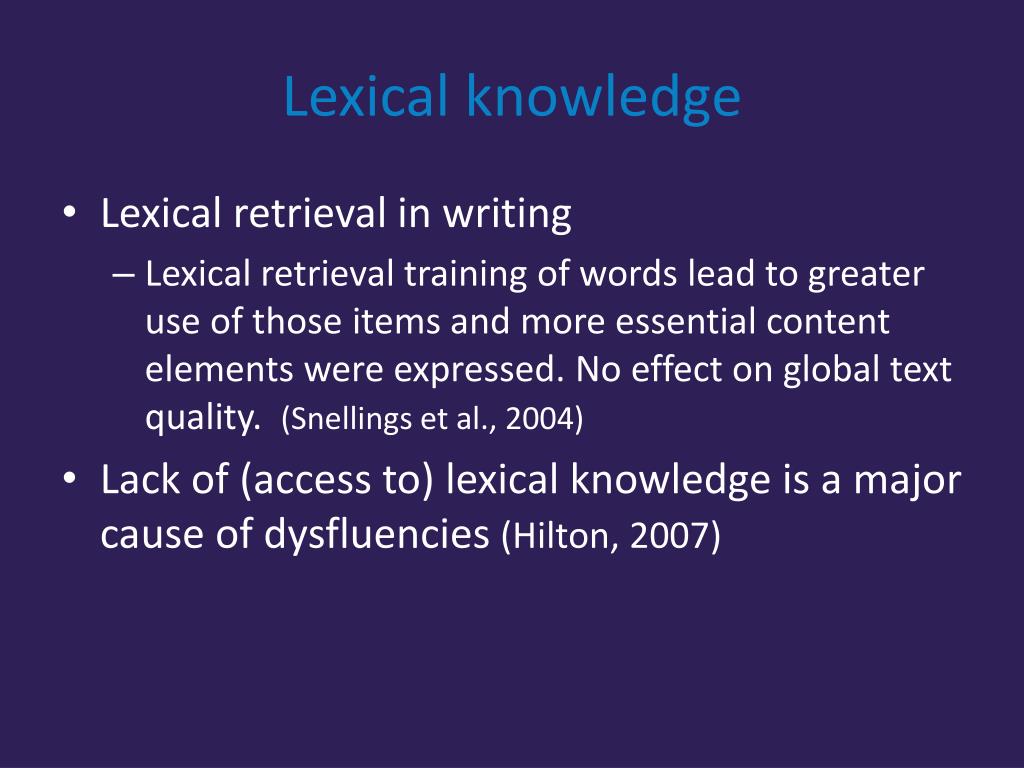 PPT The Role Of Vocabulary And Grammar Knowledge In Second language 