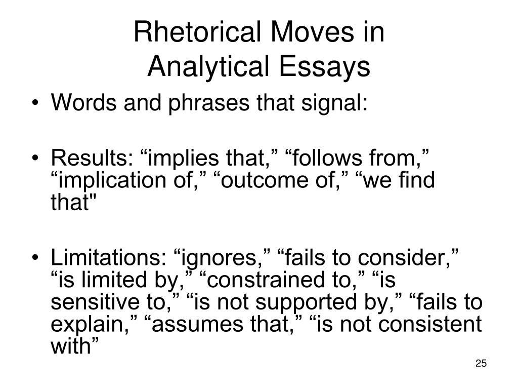 Rhetorical analysis essay pwerpoint