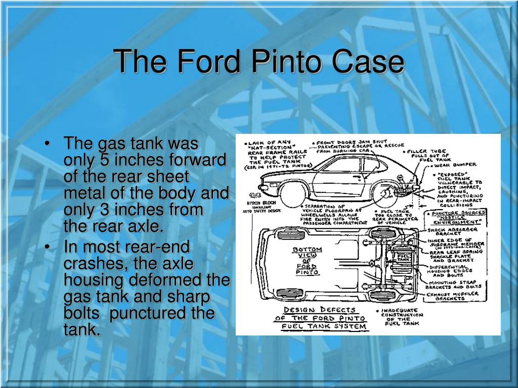 Case of the Ford Pinto the ford pinto case study