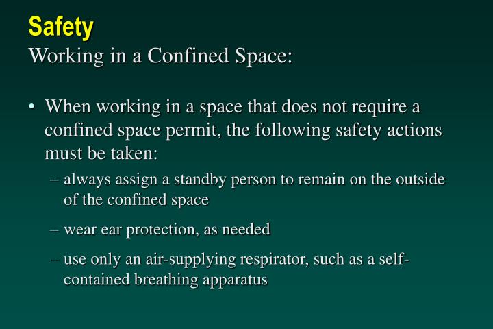Confined space dissertation