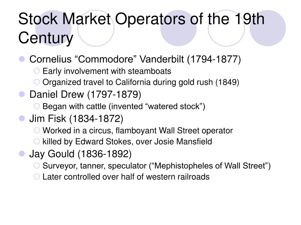 stock market operators