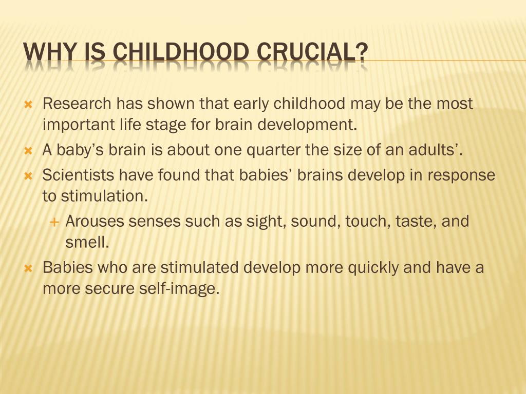 Brain development in early childhood