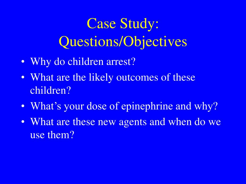 objectives in doing case study