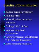 Benefits of product diversification strategy