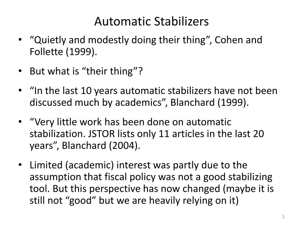 automatic stabilizers are defined as automatic stabilizers are defined as