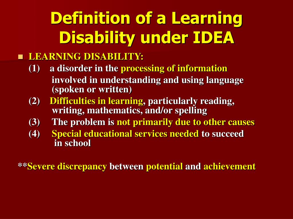 PPT Teaching Children With Learning Disabilities PowerPoint 
