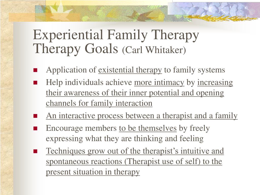 Evaluation Of Treatment Goals During The Family