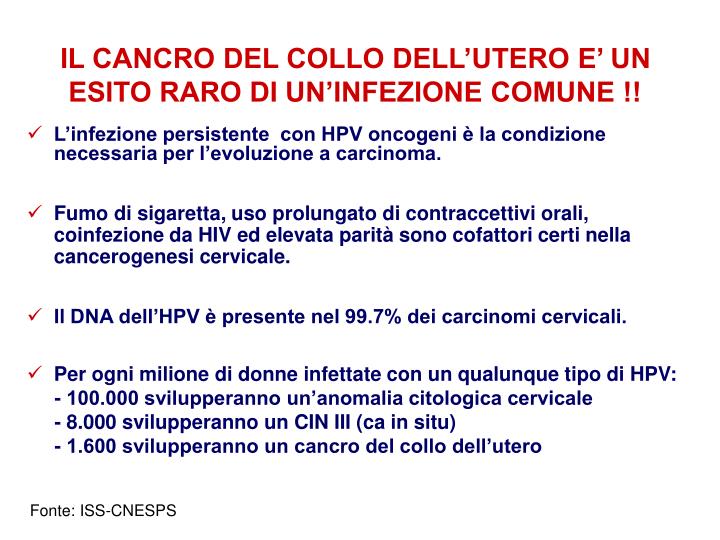 PPT Epidemiologia e clinica dell’infezione da HPV e del carcinoma