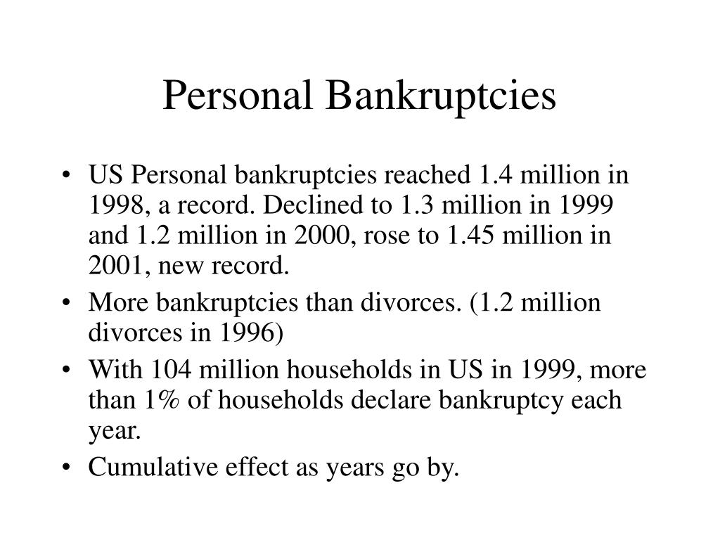 personal bankruptcies
