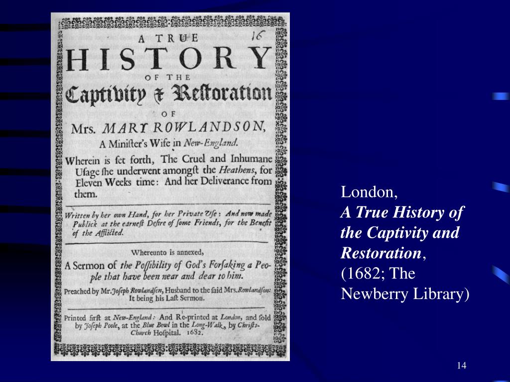 mary rowlandson a narrative of the captivity and restoration essay mary rowlandson a narrative of the captivity and restoration essay