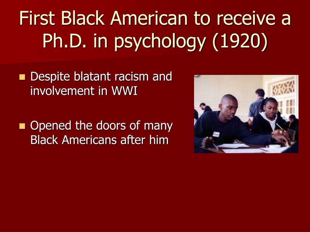 first black psychologist