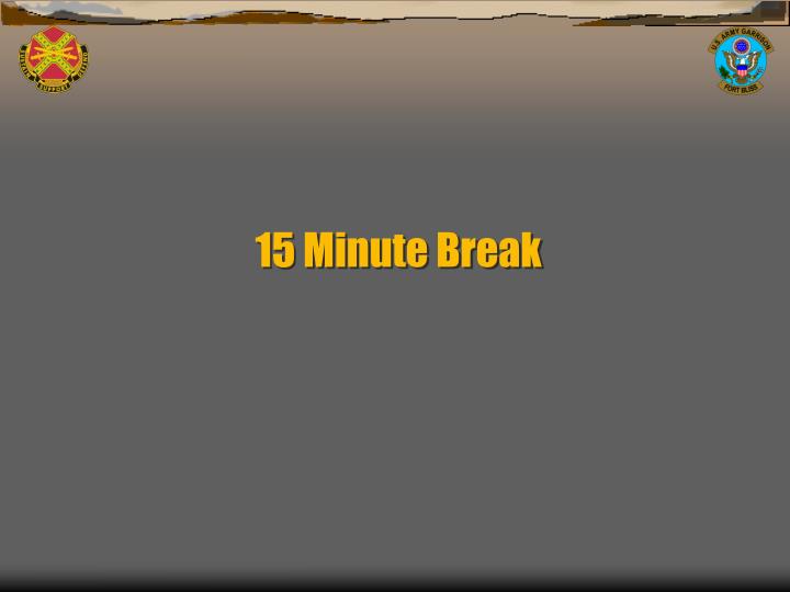 15 minutes break