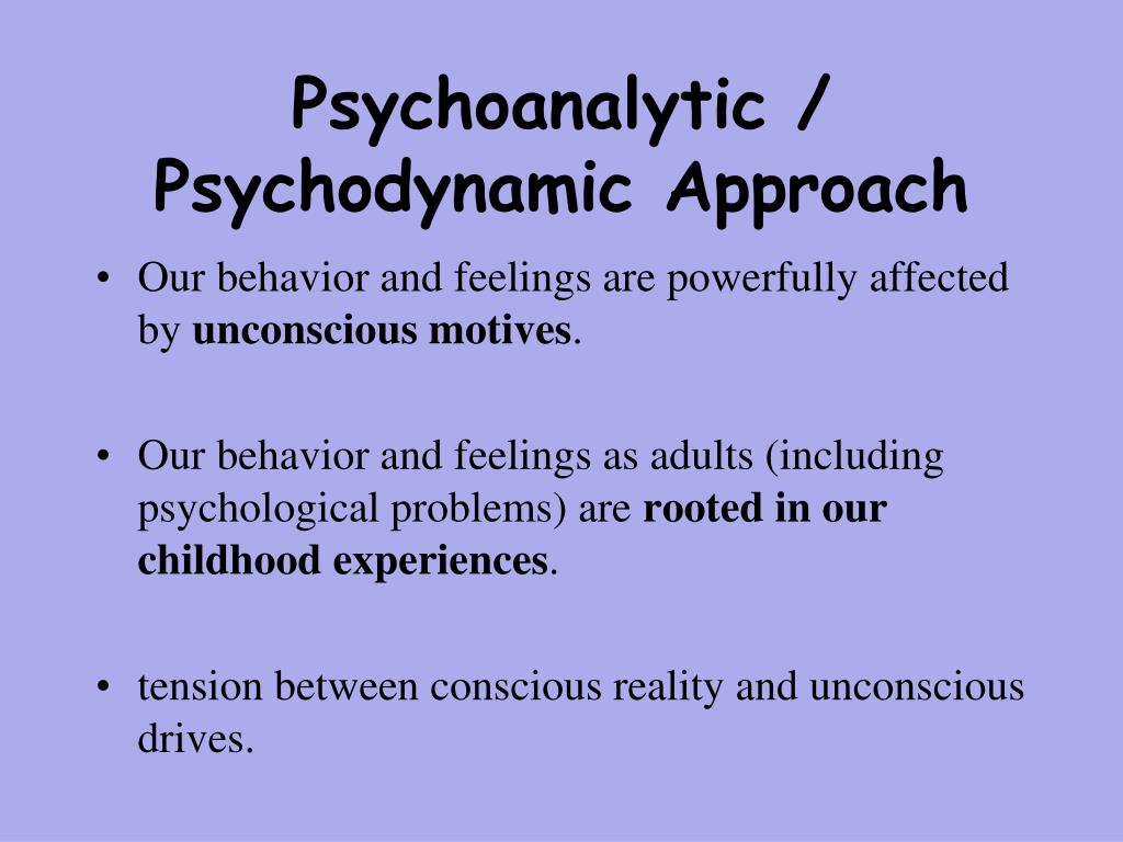 psychoanalytic psychodynamic perspective