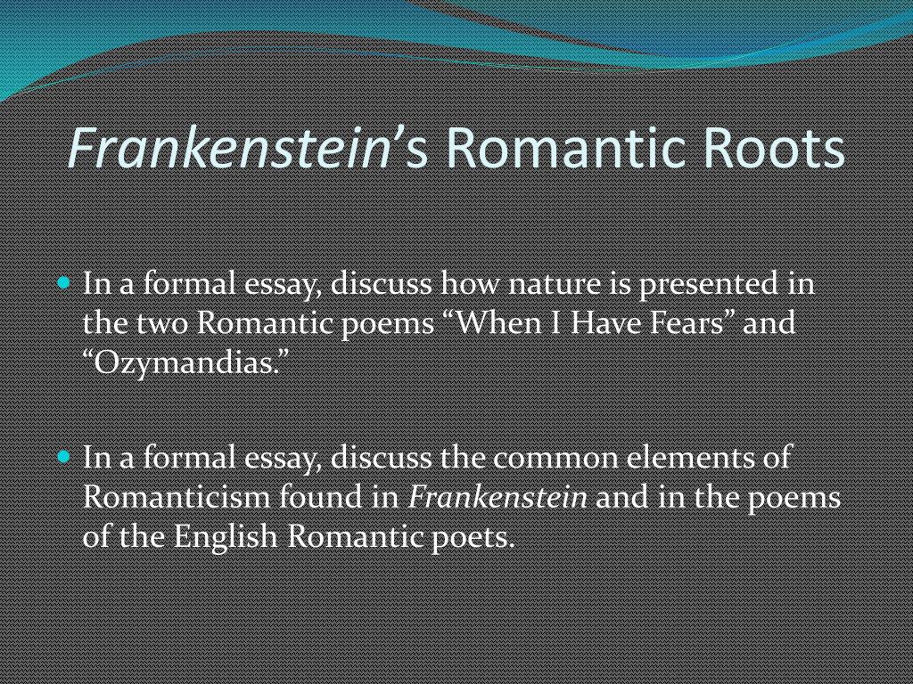 elements of romanticism in frankenstein