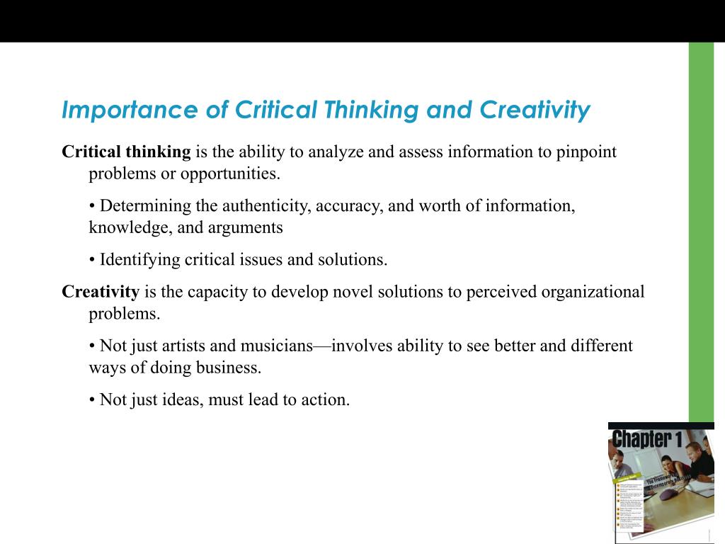 importance of critical thinking in education ppt