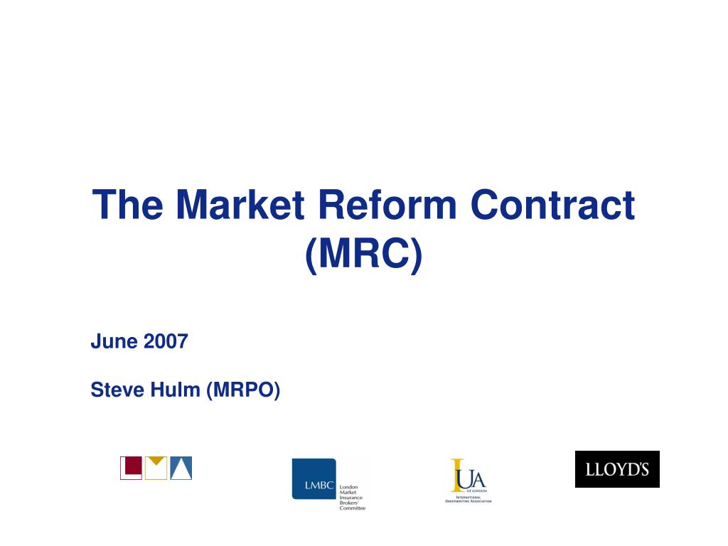 PPT The Market Reform Contract (MRC) PowerPoint Presentation ID:216759 PPT The Market Reform Contract (MRC) PowerPoint Presentation ID:216759