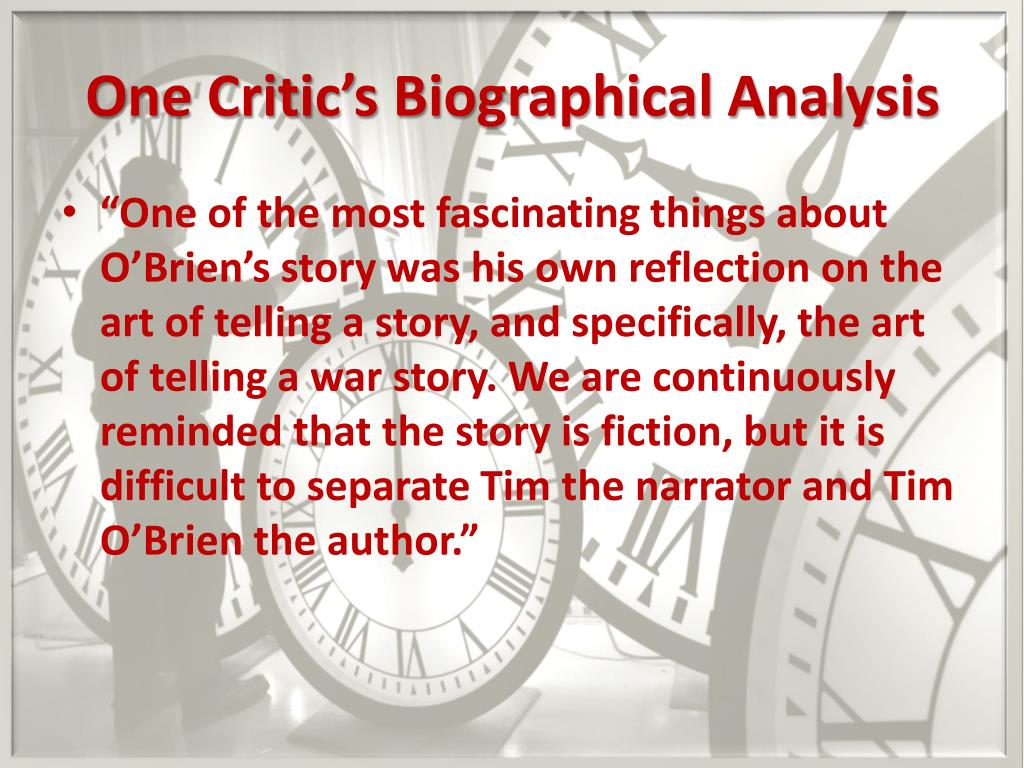 Literary analysis tim o brien