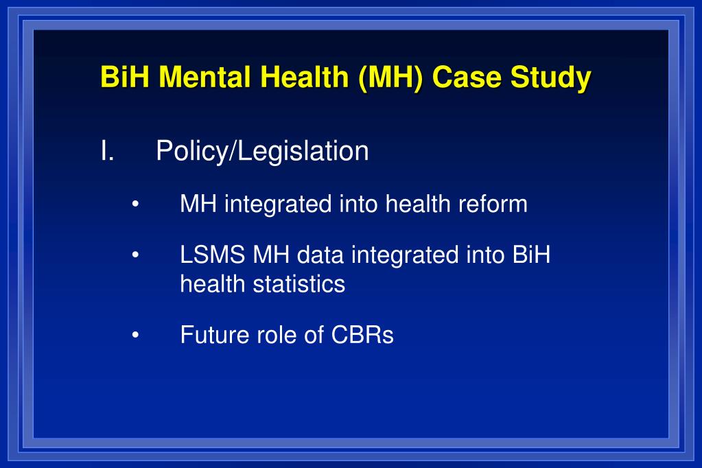 Mental Health Enhanced Case Study