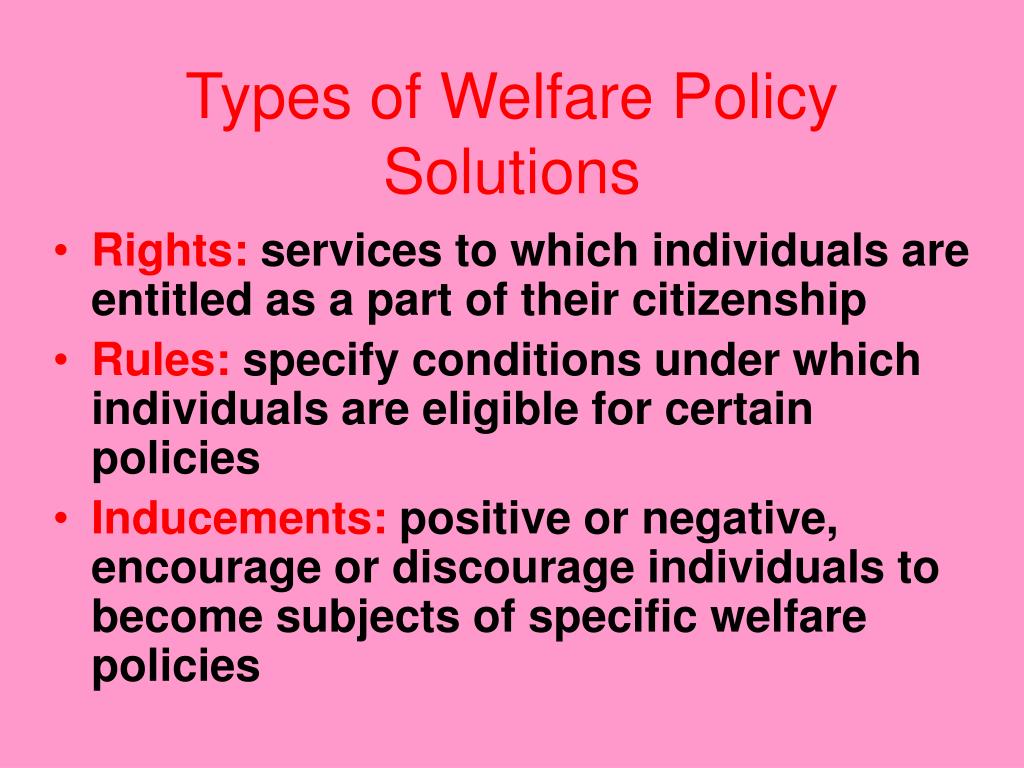 Welfare Policy