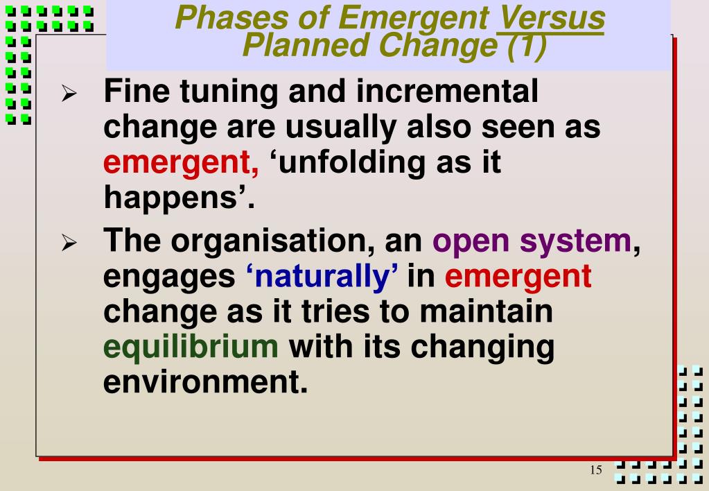 Intended and emergent strategies