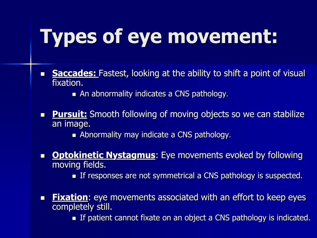 Types Of Eye Movements And Their Functions Design Talk