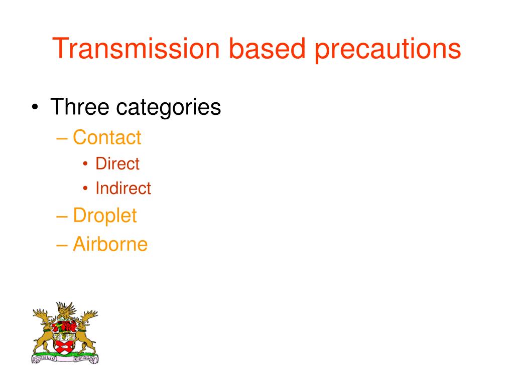 transmission based precautions