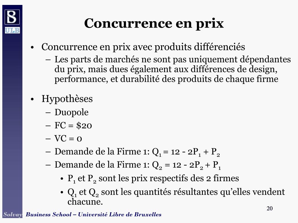 Concurrence et prix dissertation