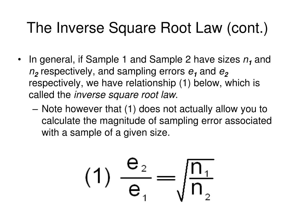 square root law of inventory management