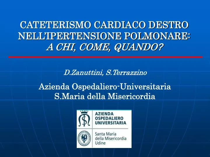 PPT - CATETERISMO CARDIACO DESTRO NELL’IPERTENSIONE..