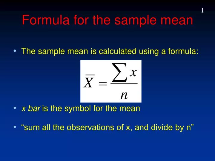 What Is The Symbol For Sample Mean