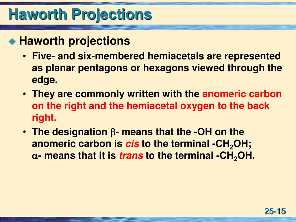 haworth projections Converting fischer projections of “d” monosaccharides into haworth structures fisher projection o h oh h ho h o h ho h h h oh rotate c4-c5 clockwise. haworth projections Converting fischer projections of “d” monosaccharides into haworth structures fisher projection o h oh h ho h o h ho h h h oh rotate c4-c5 clockwise.