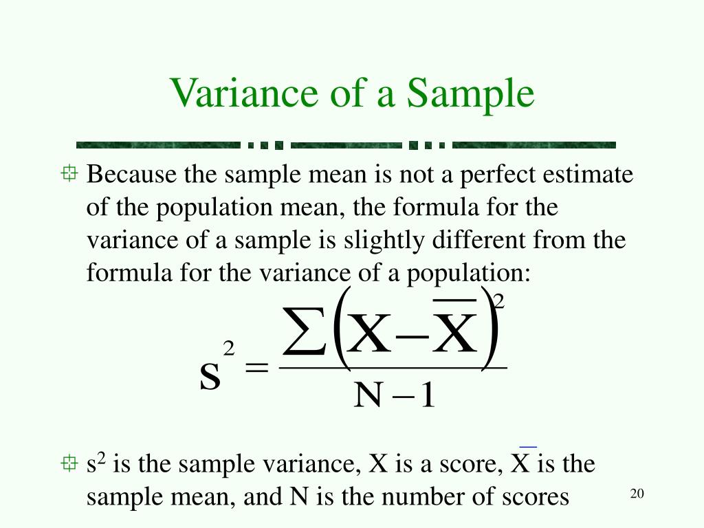 what does a high sample variance mean