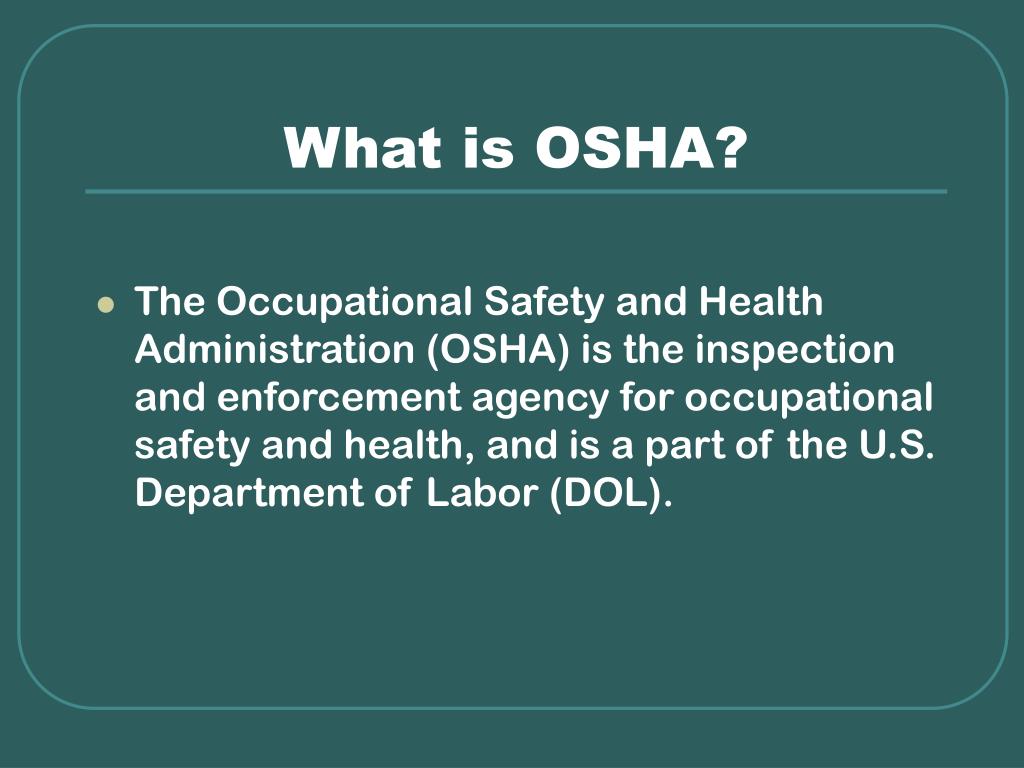 PPT OSHA The Essentials Of WORKPLACE SAFETY PowerPoint Presentation 