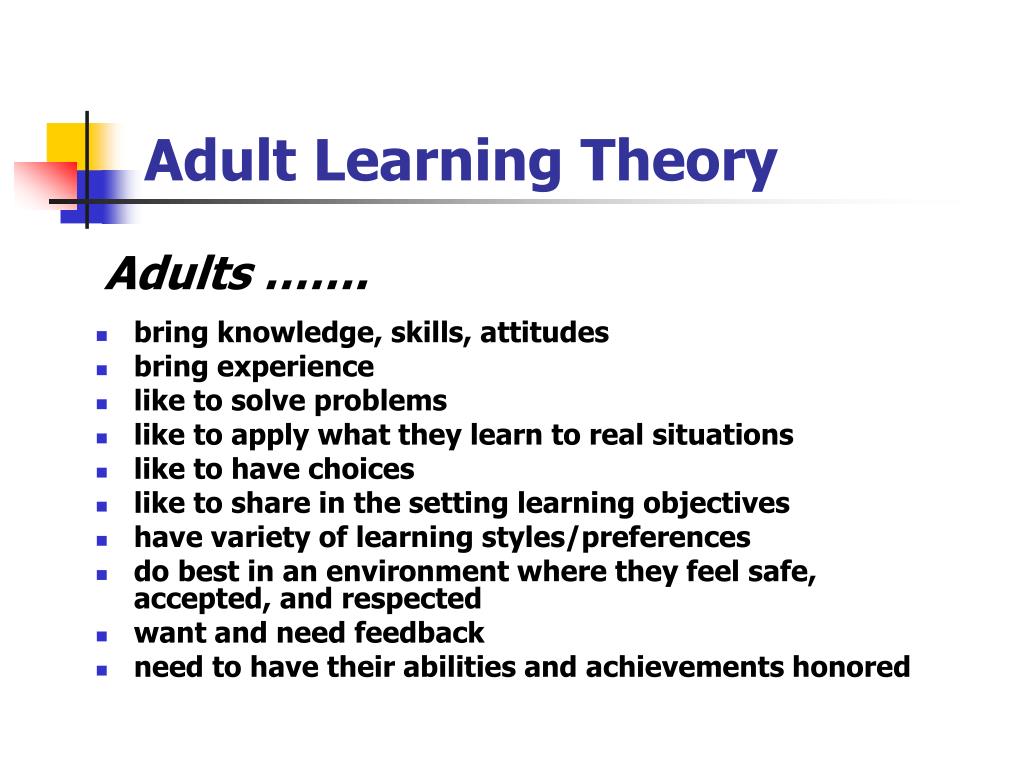 Theory Adult Learning 119