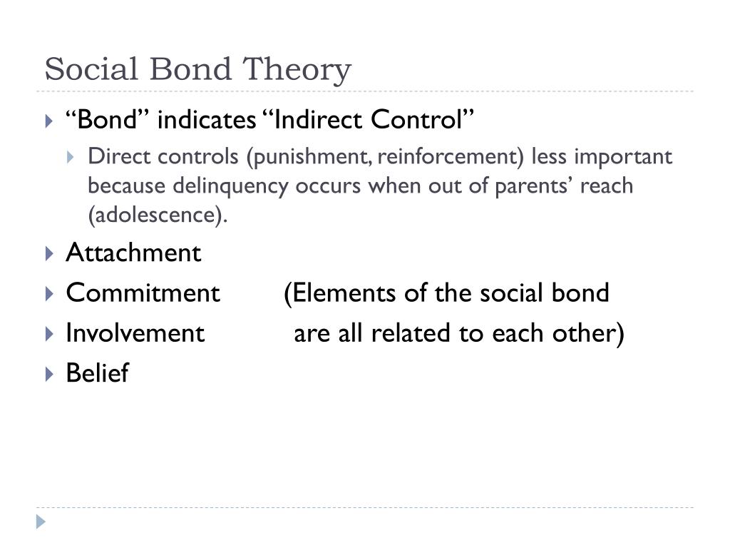 The Social Bond Theory Is One Of