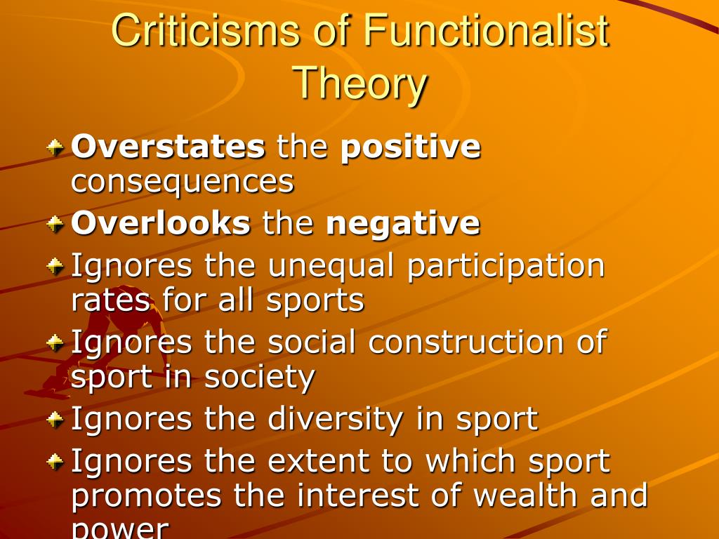 Functionalist Issues in Sport