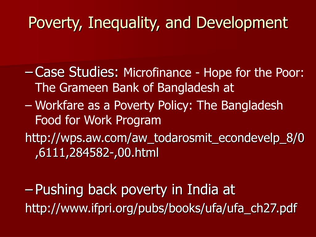 The Inequality Of Poverty And Poverty