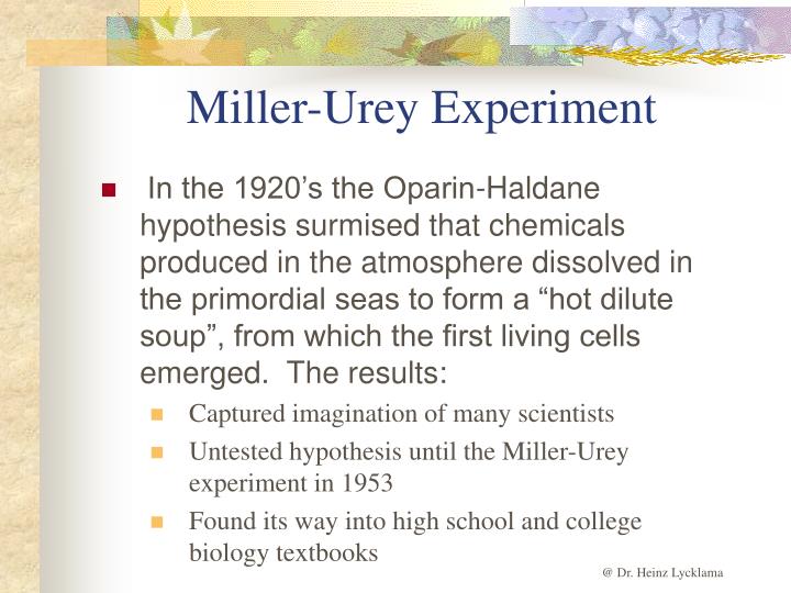 oparin haldane hypothesis Oparin and haldane made their own theory about the heterotroph hypothesis and they came up with several points: 1. oparin haldane hypothesis Oparin and haldane made their own theory about the heterotroph hypothesis and they came up with several points: 1.