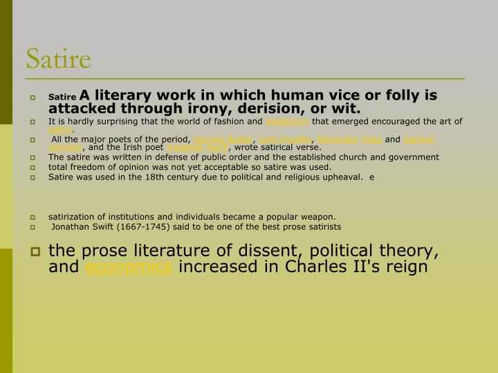 masters of satire john dryden and jonathan swift essay This lesson explores john dryden as poet, playwright, and critic jacob has his master's in english and has taught multiple levels of literature and works 11: 22 robinson crusoe: summary and themes 10:11 jonathan swift and satire:. masters of satire john dryden and jonathan swift essay This lesson explores john dryden as poet, playwright, and critic jacob has his master's in english and has taught multiple levels of literature and works 11: 22 robinson crusoe: summary and themes 10:11 jonathan swift and satire:.