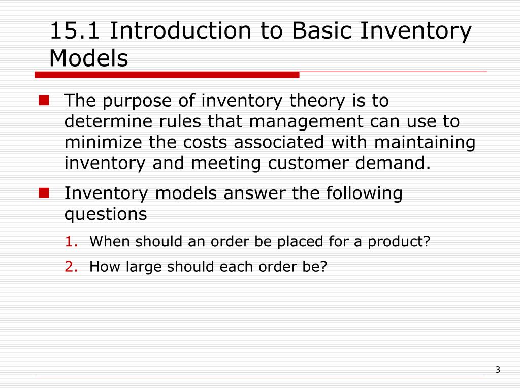 Types Of Inventory Models In Operations Research